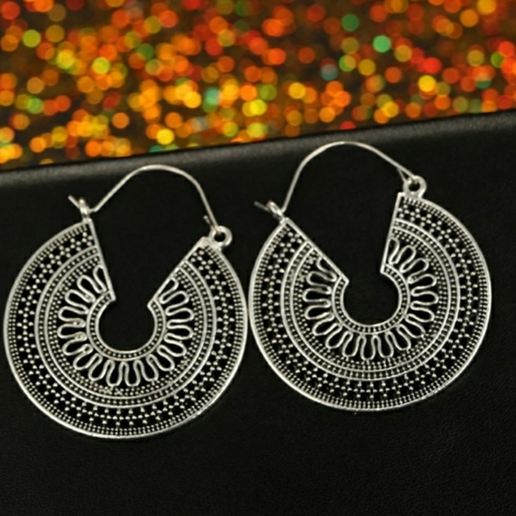 New Silver Boho Earrings - Picture 2 of 3